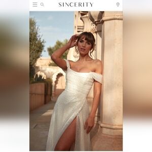SERENITY - Wedding DRESS Elegant White Off-Shoulder Gown